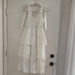 Cleobella White Tiered Dress